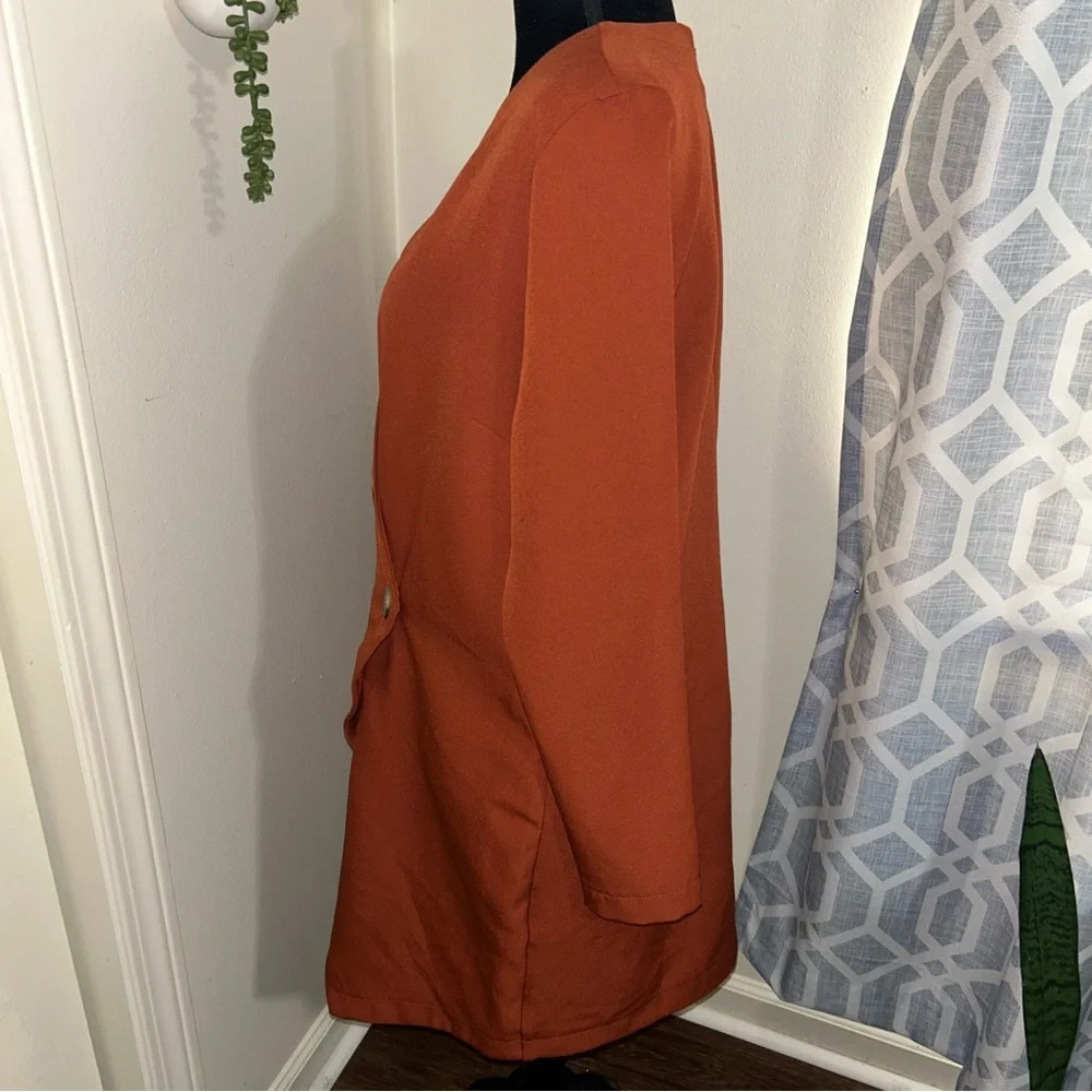 Asos Design Asymmetric Button Shift Long Sleeve M… - image 4